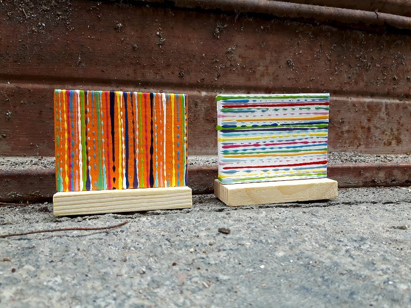 coloured lines 12-2016  8x6 Acryl-Lack auf LW